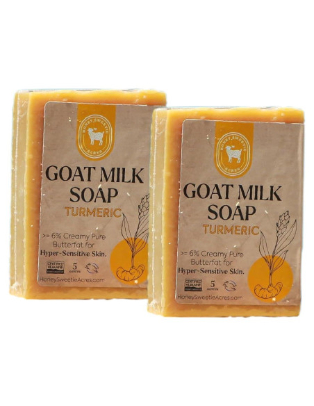 Jabón de Leche de Cabra con Cúrcuma Honey Sweetie Acres - 2 Unidades - 142 g