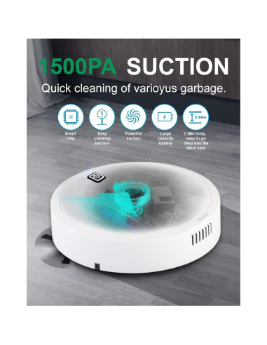 Aspiradora Robot GoEcobox 2 en 1 Blanca 1500Pa 90min