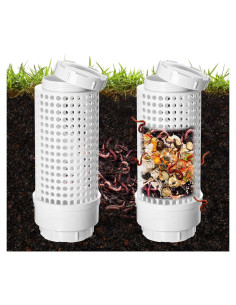 Contenedor de Compostaje al Aire Libre Blosssound 2 Pcs 2.46L