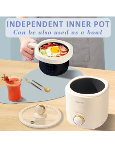 Olla Arrocera TopWit 1.2L Mini 2 Tazas Crudas Beige 2