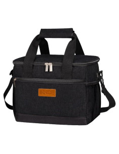 Bolsa Térmica Aislada Iknoe 8.5L Negra para Almuerzo y Picnic