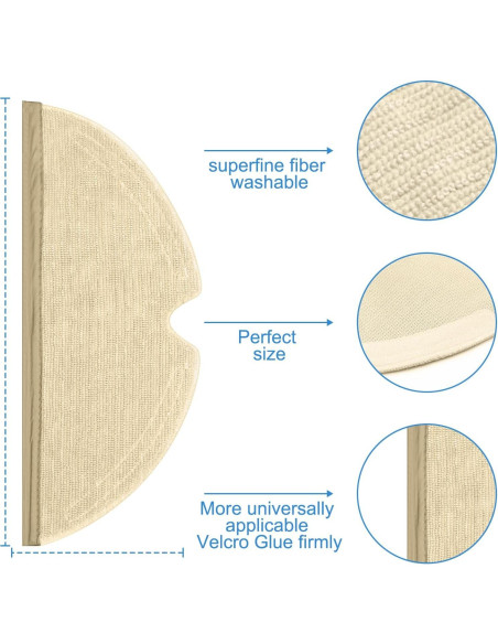 10 Paños de Reemplazo para Mopas Roborock Q5 Max+ y S5/S6