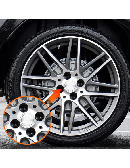 Cubiertas de Tuercas de Rueda QQWD 17mm 20 Piezas Negro