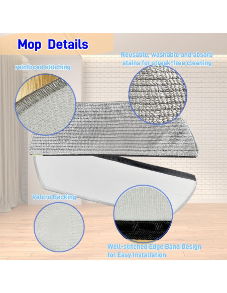 6 Almohadillas de Reemplazo Microfibra para Robot Shark AV2800 6 Almohadillas de Reemplazo Microfibra para Robot Shark AV2800