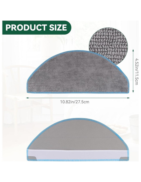 Almohadillas de Reemplazo LncBoc para iRobot Roomba Q0120 - 6 Piezas