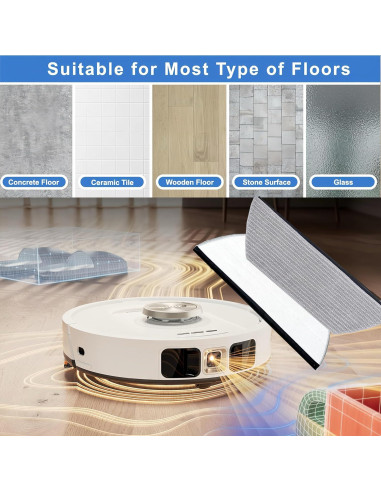 6 Almohadillas de Reemplazo Microfibra para Robot Shark AV2800