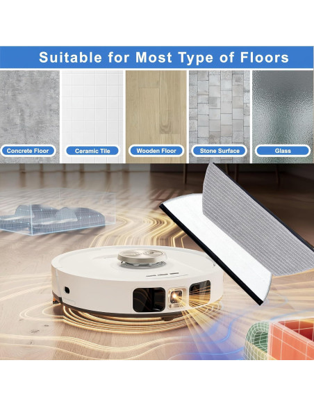 6 Almohadillas de Reemplazo Microfibra para Robot Shark AV2800 6 Almohadillas de Reemplazo Microfibra para Robot Shark AV2800