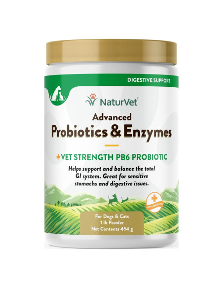 NaturVet Probioticos Avanzados 0.45 kg para Perros y Gatos