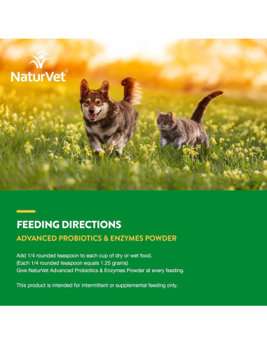 NaturVet Probioticos Avanzados 0.45 kg para Perros y Gatos