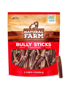 Palos Bully Natural Farm 12 Unidades 5-8 cm 100% Res Sin Olor