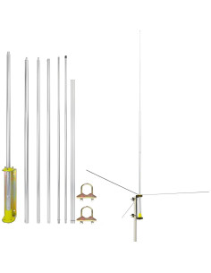 Antena CB UAYESOK 20 pies 3.5dBi 100W Aluminio 27MHz 2