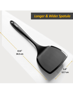 Espátula de Silicona Vovoly Extra Grande Negra para Cocina 2