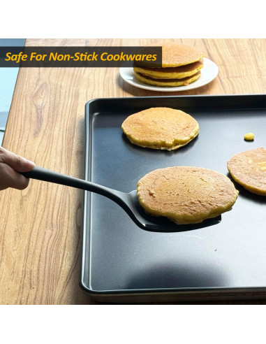 Espátula de Silicona Vovoly Extra Grande Negra para Cocina