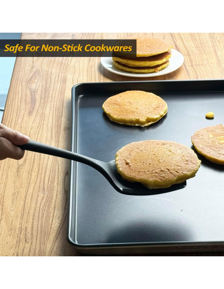 Espátula de Silicona Vovoly Extra Grande Negra para Cocina