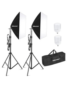 Kit de Iluminación UBeesize Softbox 68.6x50.8cm 2 Bombillas 40W