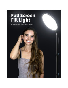 Luz de Anillo LED 10.5" Weilisi con Trípode 69" y Soporte 2