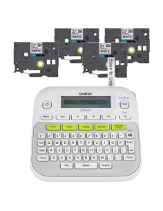 Etiquetadora Brother P-Touch PT-D210 con 4 Cintas de Etiquetas