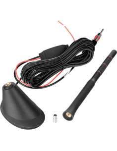 Antena de Radio de Coche Eightwood Amplificada 12V 5m 2