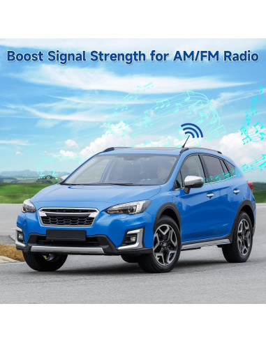 Antena de Radio Eightwood para Coche 17.78cm FM AM con Base