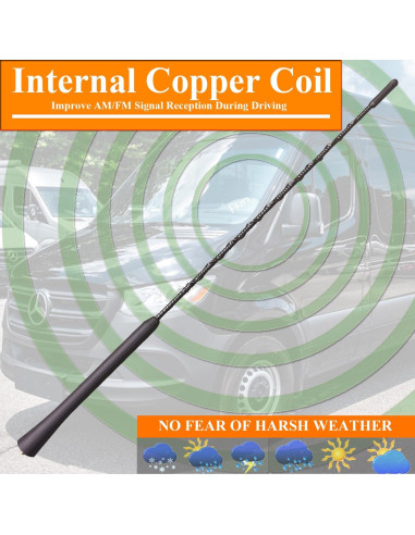 Antena de 40 cm para Mercedes-Benz Sprinter 2010-2024