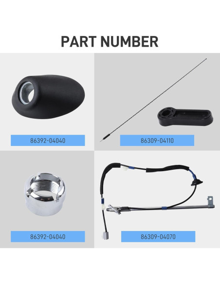 Manual de Antena Toyota Tacoma 2005-2015 - Soporte y Cubierta