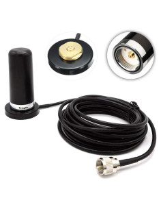 Antena de alta ganancia NMO doble banda 400-470MHz 136-174MHz