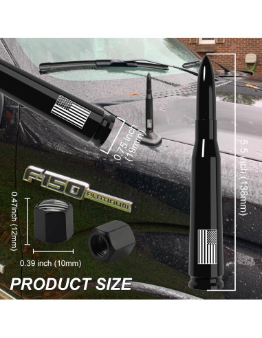 Antena de Camión Engirette 140 mm con Tapas de Válvula Neumático