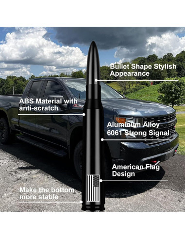 Antena de Camión Engirette 140 mm con Tapas de Válvula Neumático