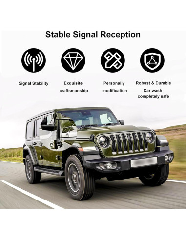 Antena de Camión Engirette 140 mm con Tapas de Válvula Neumático