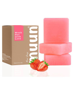 Jabón de Yoni Muun Fresa - Pack 3 Barras - Natural y Equilibrante pH