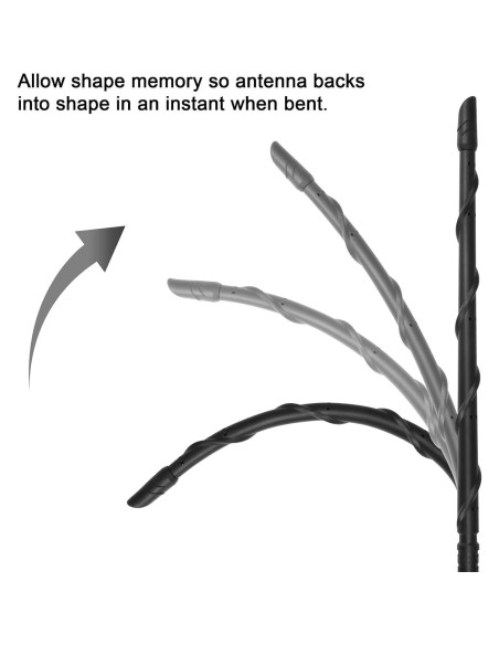 Antena corta KSaAuto 33 cm para Jeep Wrangler Gladiator 2007-2025