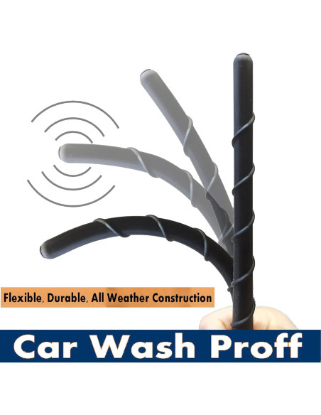 Antena de goma espiral flexible 18 cm para Dodge Ram Durango