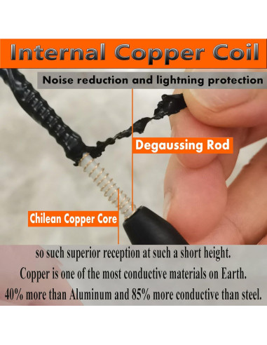 Antena de 23 cm para Ford Focus 2007-2019 - Caucho Flexible