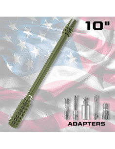 Antena de Camión RECON 10" Verde Militar de Aluminio 2