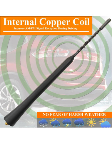 Antena de Goma Flexible para Nissan Rogue 2008-2016