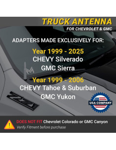 Antena Dorada Mega Racer 5.5" para Chevrolet Silverado 1999-2024 2
