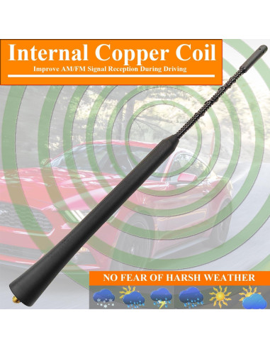 Antena de 23 cm para Ford Mustang 2015-2021 RooFox