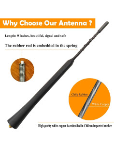 Antena de Caucho Flexible para Toyota RAV4 2009-2015 2