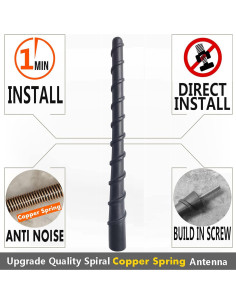 Antena de goma espiral flexible 17.78 cm para Nissan 2