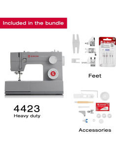 Máquina de Coser SINGER 4423 Heavy Duty 97 Puntadas 2