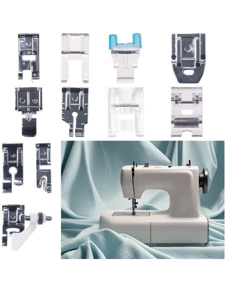 Juego de Pies de Prensatelas AMZTKDIY 12 Pcs para Coser Juego de Pies de Prensatelas AMZTKDIY 12 Pcs para Coser