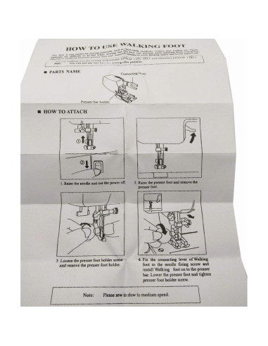 Pie Abierto para Coser YICBOR SA188 - Guía para Acolchado