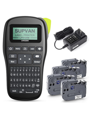 SUPVAN LP5120M Máquina de Etiquetas Térmica con 4 Cintas