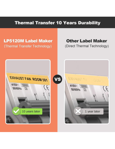 SUPVAN LP5120M Máquina de Etiquetas Térmica con 4 Cintas