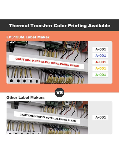 SUPVAN LP5120M Máquina de Etiquetas Térmica con 4 Cintas