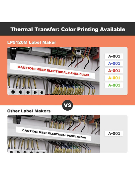 SUPVAN LP5120M Máquina de Etiquetas Térmica con 4 Cintas