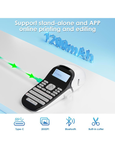 Etiquetadora Portátil VolenGo LT12 Bluetooth 12mm Recargable