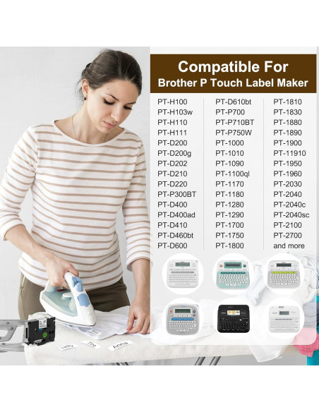 Cintas de Etiquetas de Ropa Fimax TZe-FA3 y TZe-FA231 12mm Cintas de Etiquetas de Ropa Fimax TZe-FA3 y TZe-FA231 12mm