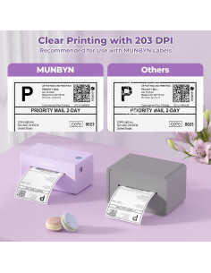 Impresora Térmica de Etiquetas MUNBYN 130B Bluetooth 4x6 2