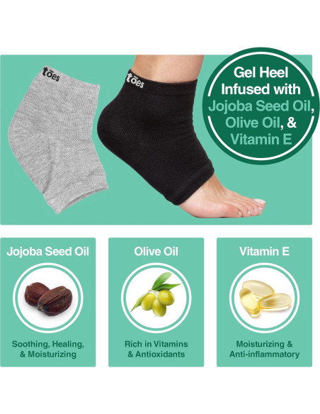 Calcetines Hidratantes ZenToes para Hombre - Algodón con Gel